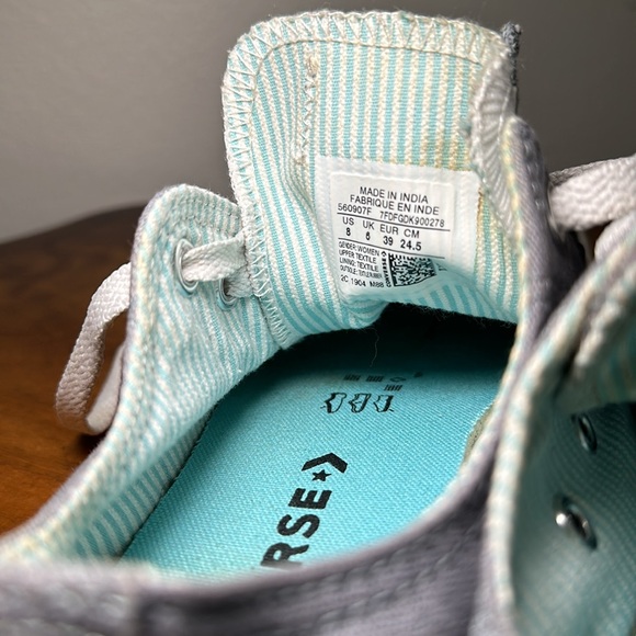 Converse Chuck Taylor All Star Ox Double Tongue Shoes Grey - Picture 2 of 5